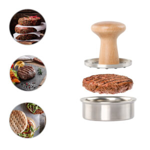 premium-stainless-steel-burger-press-craft-perfect-patties-with-elegant-beech-wood-handle